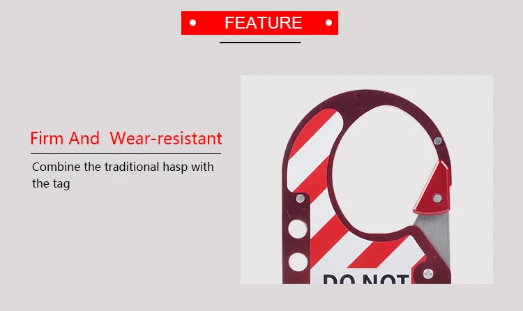 BOSHI New Product Aluminum Alloy Material Safety Lockout Hasp Valve Lockout