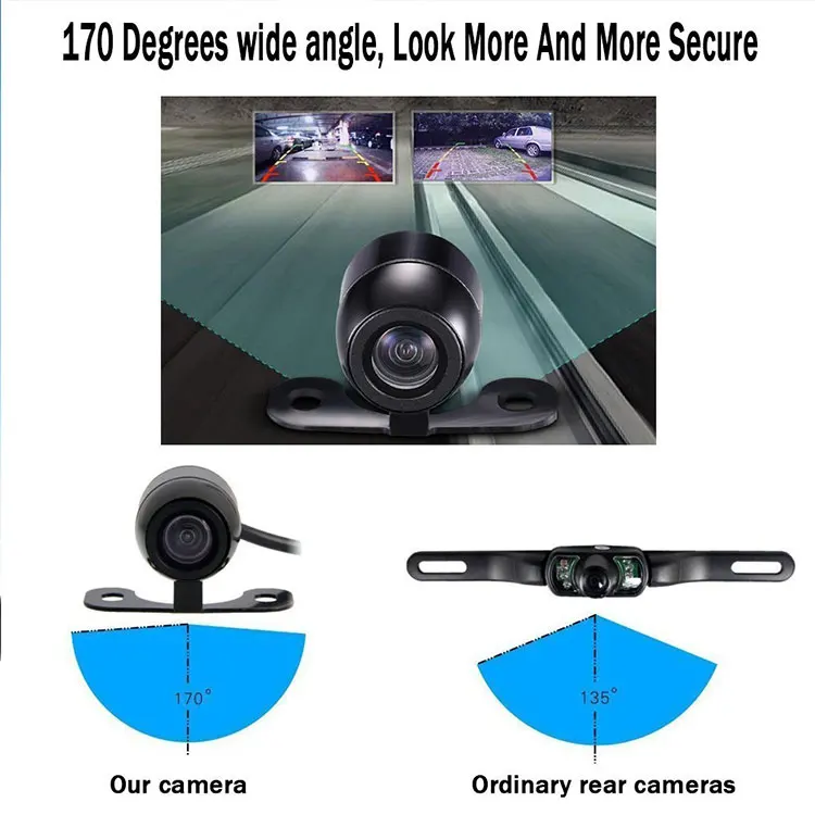 Waterproof HD 170 Degree Car Rear View Reversing Backup Camera