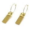 New Fashion Wholesale Cheap Stainless Steel Gold Jewelry Dangle Hoop Earrings For Women
