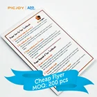 Custom sized single side color printed products instructions leaflet