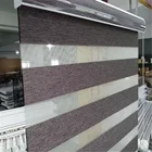Custom Made Shade Translucent Roller Zebra Blinds in Brown Curtains for Living Room