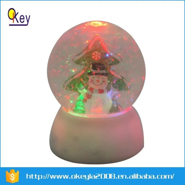 2016 gift christmas glass crystal snow ball/snow globe