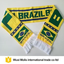 cheap world cup football fans knit brazil flag scarves