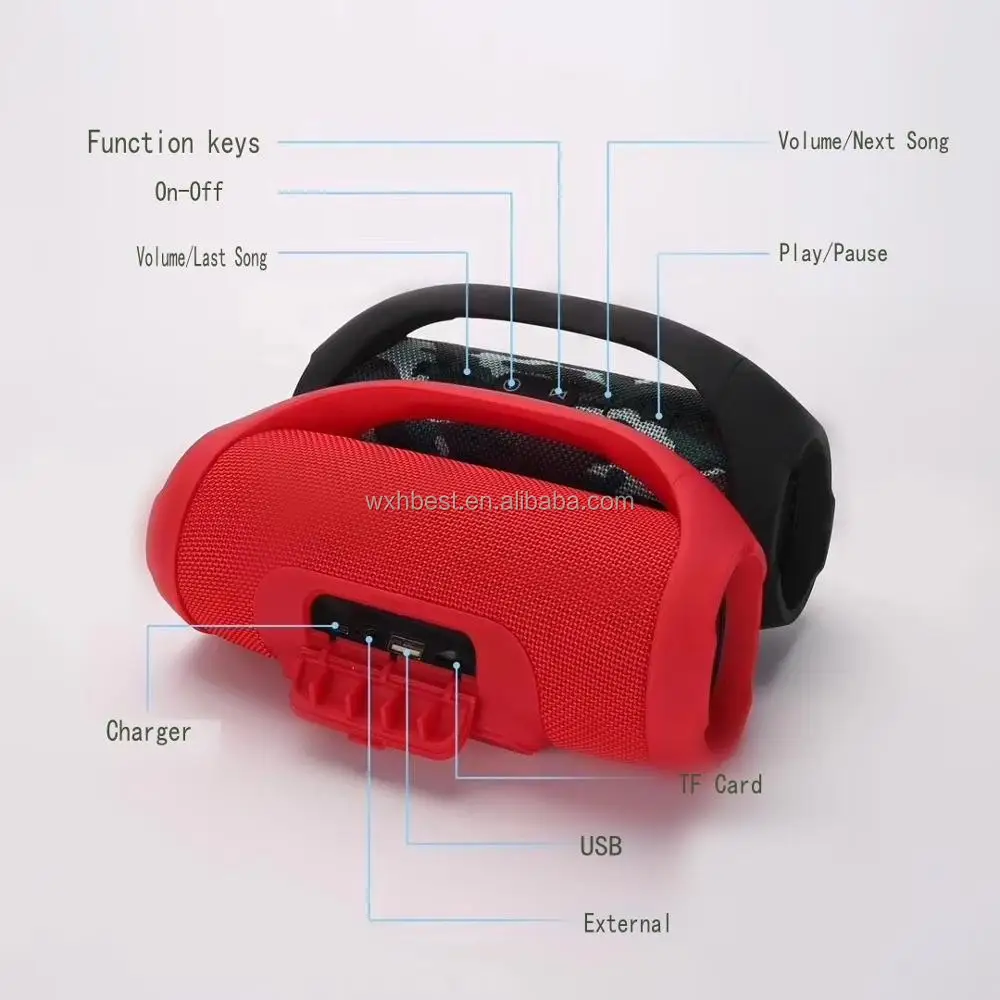 New Arrival Portable Fabric Wireless Speaker Boombox mini Speaker BT 6W Speaker Cloth Support TF Card/USB/AUX - ANKUX.COM