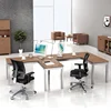 reduce price aluminium base L sharp modernize office desk