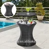 Hot selling Cool Bar Rattan Style Outdoor Patio Pool Cooler Table Adjust