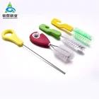 Handheld Plastic Handle Soft Bristle Baby Nipple Cleaning Brush