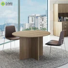 Hot sale modern living room melamine top Nature series wood round coffee table for side table
