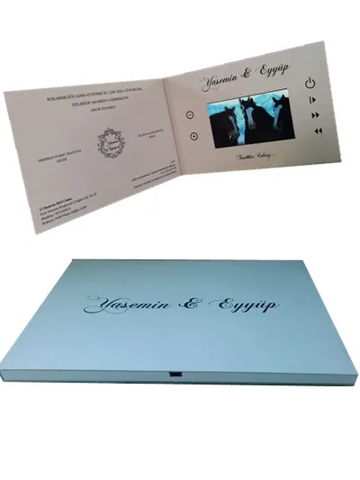 3 inch custom design video card for wedding invitation video