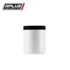 250ml HDPE small white plain plastic pill bottle with black cap