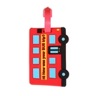 waterproof PVC rubber airline travel luggage name tag with plastic buckle