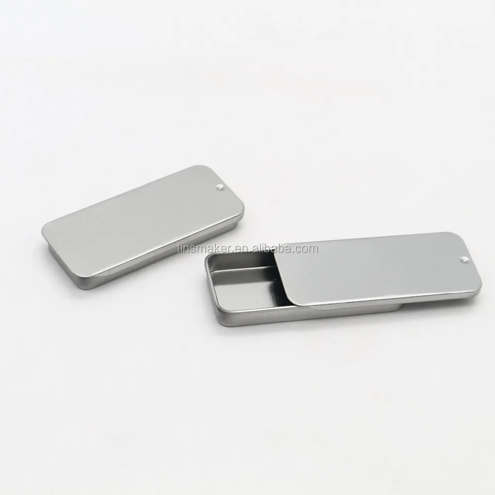 small square metal tins