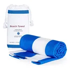 Printed Towel With Designer Beach Towels Quick Dry Custom Digital Printed Stripe Microfibre Beach Towel With Mesh Bag