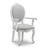 White Italian Arm Dining Chair HBC18