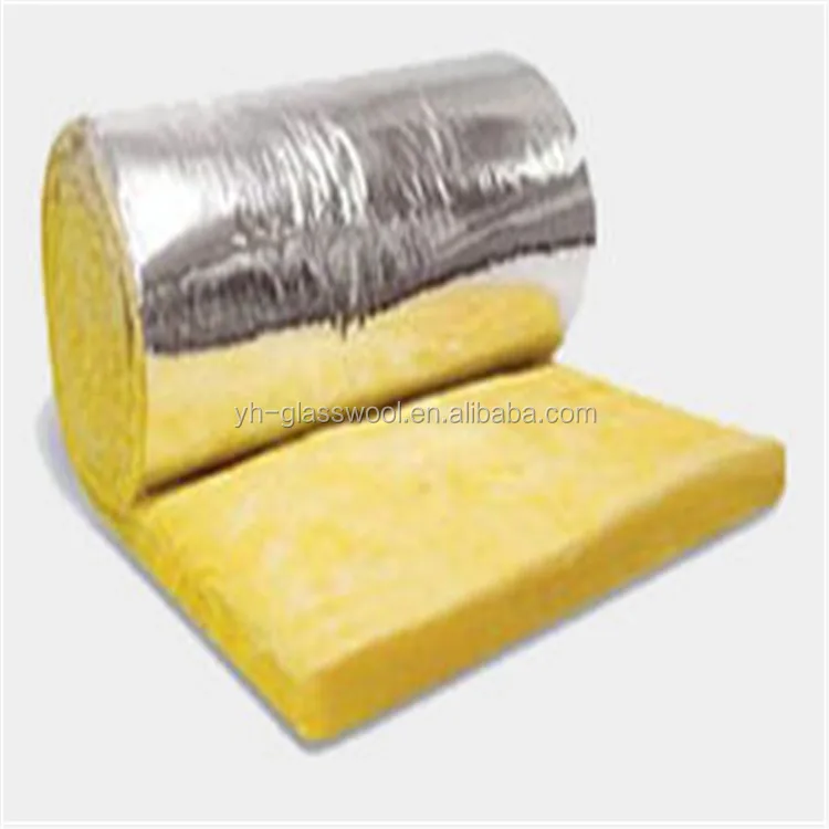 Kaca wol dengan FSK Aluminium foil isolasi untuk sistem ventilasi Pemanas dan pendingin udara