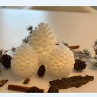 Christmas candle Pinecone shape Christmas candle light
