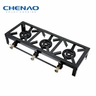 3-burners outdoor cooker cast iron gas stove portable kitchen appliances