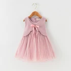 toddler clothing beautiful sleeveless bows pink chiffon odm kids party frock designs girls dress