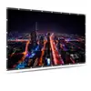 120'' Inch PVC Fabric Projector Screen Portable HD 4K 16:9 Projection Screen for Indoor Outdoor Home Theater Cinema Movie Travel