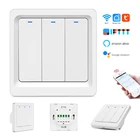 2019 New Design 1 2 3 Gang Smart Wall Switch Compatible with Alexa Google Home Wifi Electrical Switch