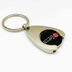 Metal shopping cart trolley enamel token coin logo keychain for promotion
