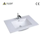 800MM CEbasin classic design rectangle vessel shape countertop sinks ceramic vanity basin unit for bathroom