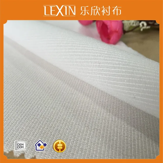 PES double coating warp knitted woven fusible interlining/interfacing for coat