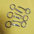 metal custom keychain keyring split rings leather floating key chain