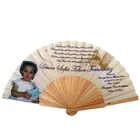 Wedding favors Chinese carved folding wedding wood hand fan