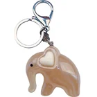 Promotion Seatbelt Buckle Acrylic Crystal Elephant Animal Keychain For Kids