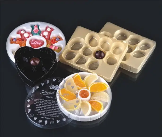 Cutlery Different Shape Candy Tray Wholesale Good Quality Serving Plastic Blister Food Fruit Packaging Cake OEM ODM Custom