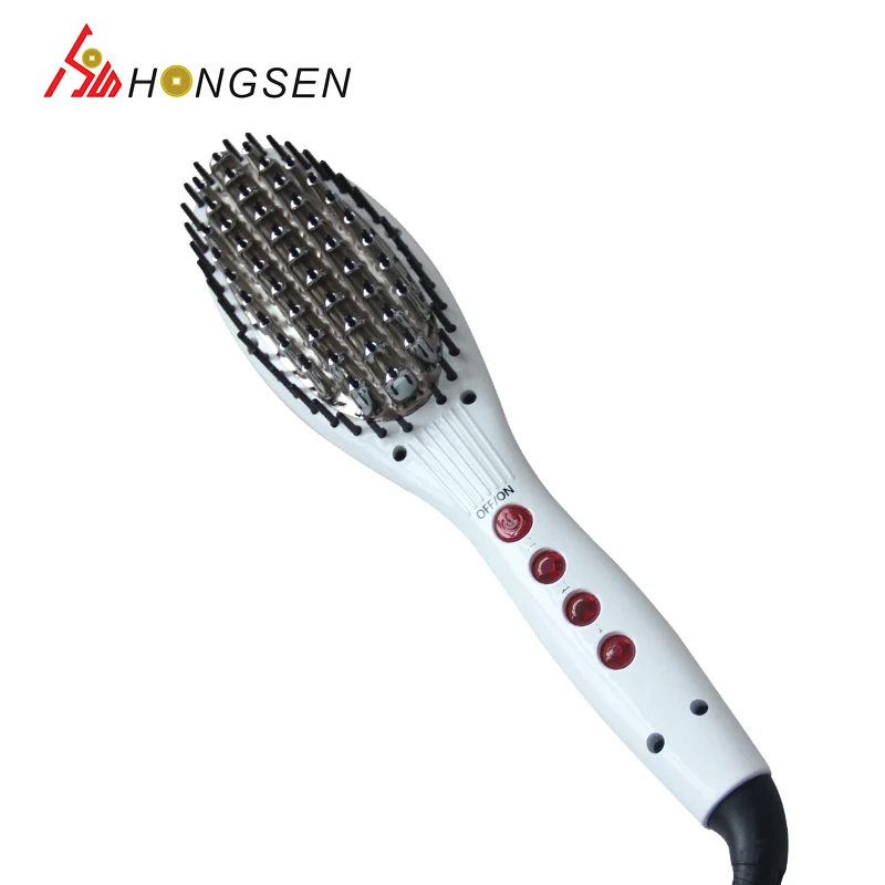 Wholesale golobal voltage three temperature setting fast custom hair straightener brush