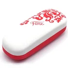 Medium White eyewear case/ Metal hard Case with color printing/glasses case