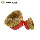 Circular Cup Cleaning Brushes Crimped Brass Wire 50mm For Drill Machine