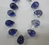 wholesale gemstone blue cherry quartz water drops teardrops beads rounded drops beads