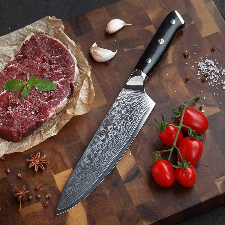 Лучшее качество 67 слоев японской стали дамасский нож шеф-повара