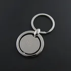 Personalized Round Triple Spinner Rosarno Metal Keychains