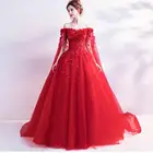 One-shoulder rose red wedding toasts the bride wedding banquet wedding dress evening dress wholesale