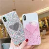 Beads Epoxy Resin Fancy Cell Phone Cases for iPhone X 8 Plus , for iPhone 7 Case Love Heart