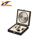 Bar compass wooden box 4pcs corkscrew accessory wine gift set