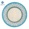 Wholesale 13 inches glass flowers dinner round wedding plate