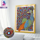 Modern Wall Art Life-like Imported Cotton Canvas Special shaped Peacock DIY Diamond Painting