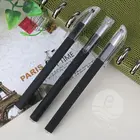 Plastic Black Pen Plastic Black Plastic Pen 2018 Top Popular Plastic Black Gel Pen With Transparent Pen Cap
