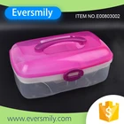 Hot sale cheap plastic clear plastic storage box with dividers