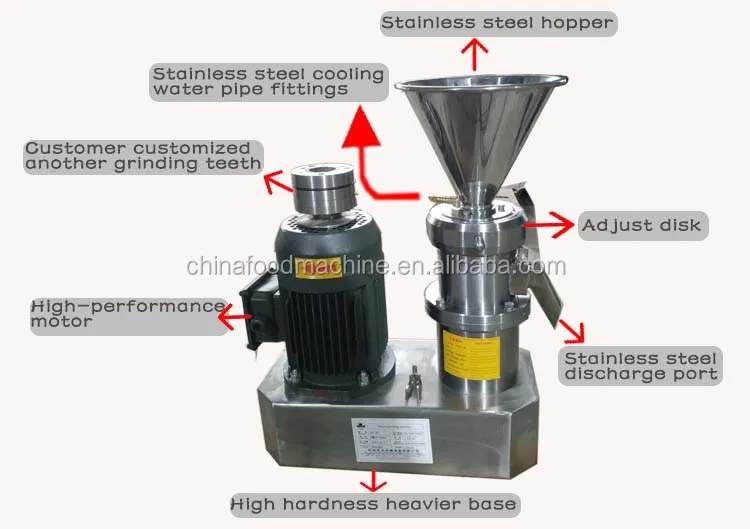 Nut Shea Cocoa Press Milk Grinding Fruit Jam Tomato Paste Peanut Butter Making Machine factory