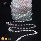 Factory supply clear plastic acrylic bead garland curtains for wedding decoration
