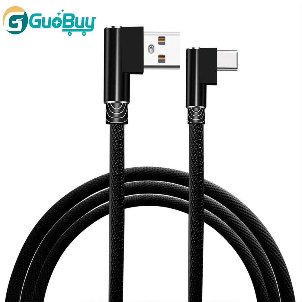 1m/3FT Phone Cable Right Angle USB-C Type C Data & Sync Faster Charger Cable For Samsung Galaxy S8 Universal Smartphone Cables - ANKUX.COM