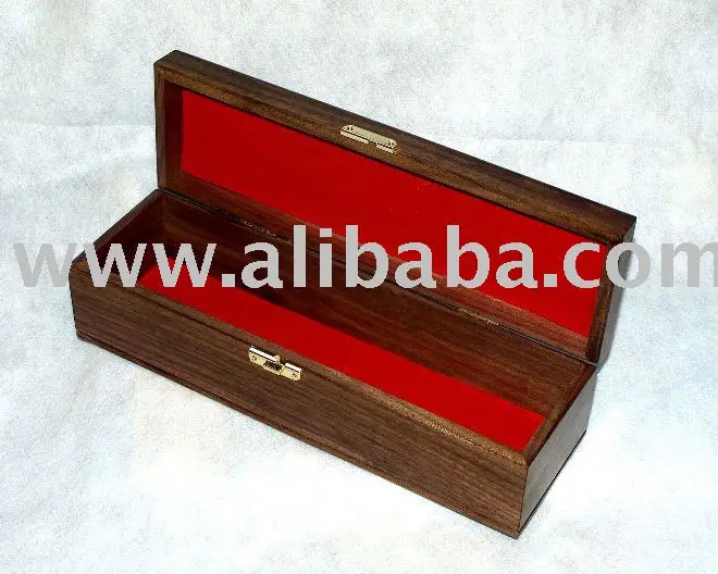 wedding wood wine gift box 750ml, black walnut , 5th wedding