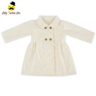 Ivory Double-Breasted Baby Winter Coat Winter Kids Girls Woolen Jacket Coat