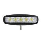 Tuff Plus 12V 24V 15W 6 Inch Flood LED Work Light Bar Single Row Off Road Led Light Driving Light